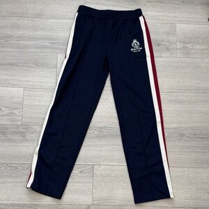 Sporty & Rich Men’s Navy Joggers with Red and White Stripes